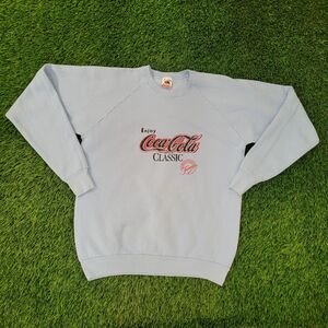 Vintage 80s Coca-Cola Classic Sweatshirt Womens XL 22x25 USA